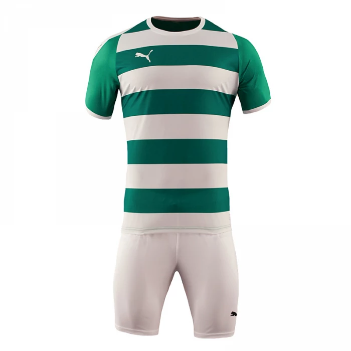 Puma - Liga Jersey Hooped Bianco / Verde MC